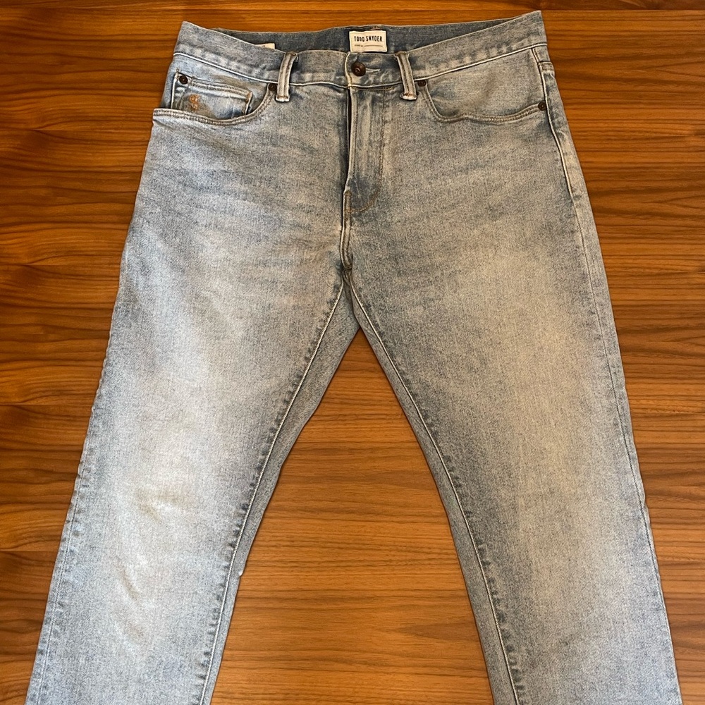 Todd Snyder Slim Stretch 5 Pocket Jeans Light Wash 30X32